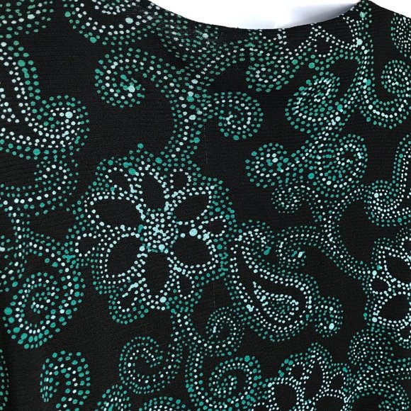 🪻Croft & Barrow S/S Blouse | Black/Green | Size 3X - Picture 10 of 11